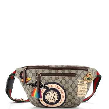 GUCCI Courrier Zip Belt Bag GG Coated Canvas with 