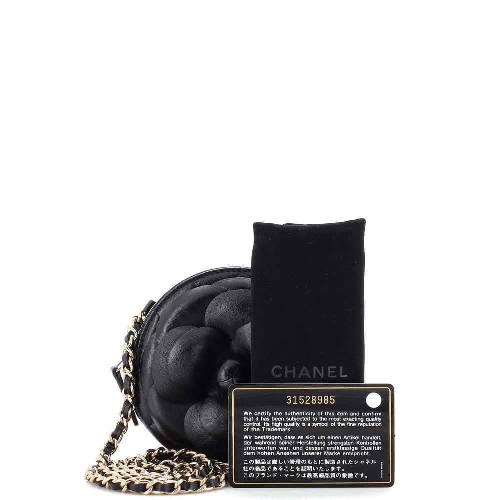 CHANEL Camellia Round Clutch with Chain Lambskin - image 2