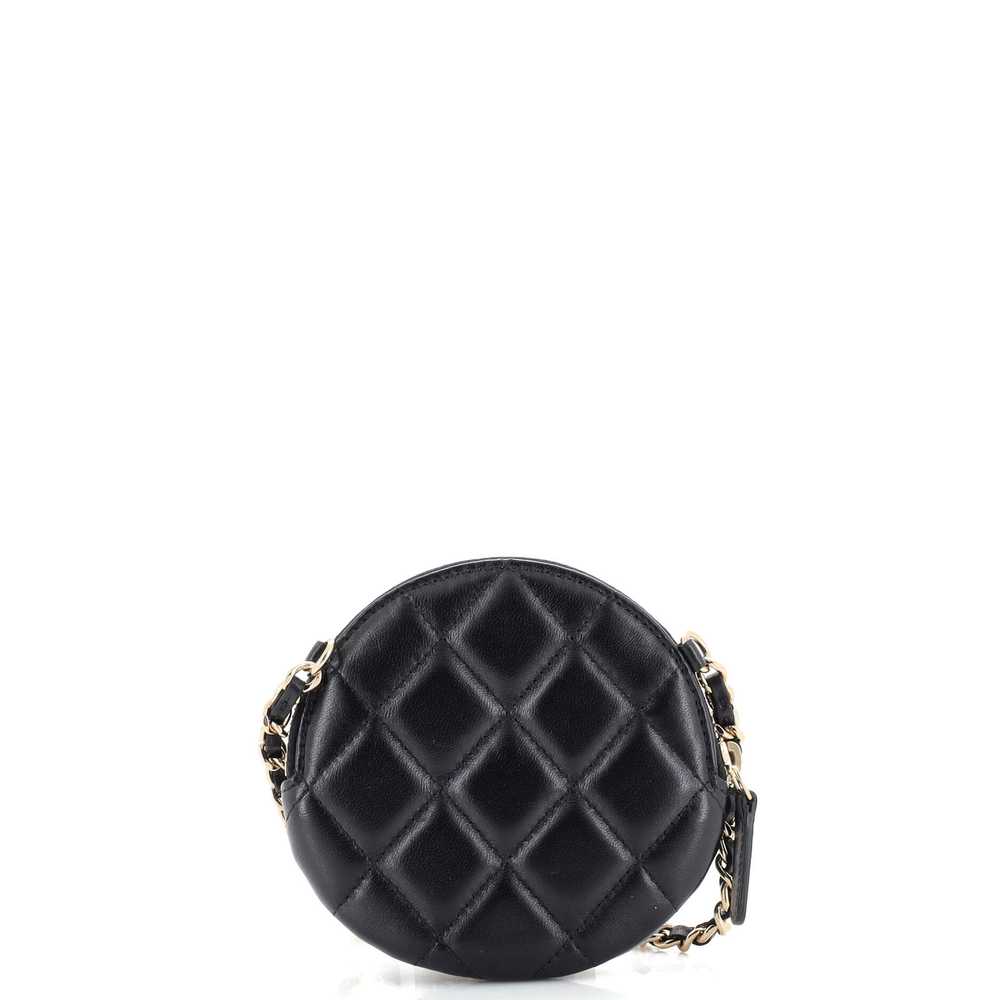 CHANEL Camellia Round Clutch with Chain Lambskin - image 4