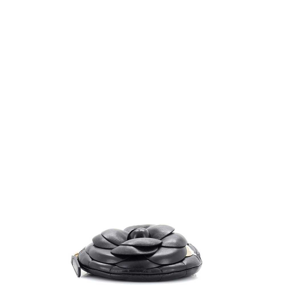 CHANEL Camellia Round Clutch with Chain Lambskin - image 5