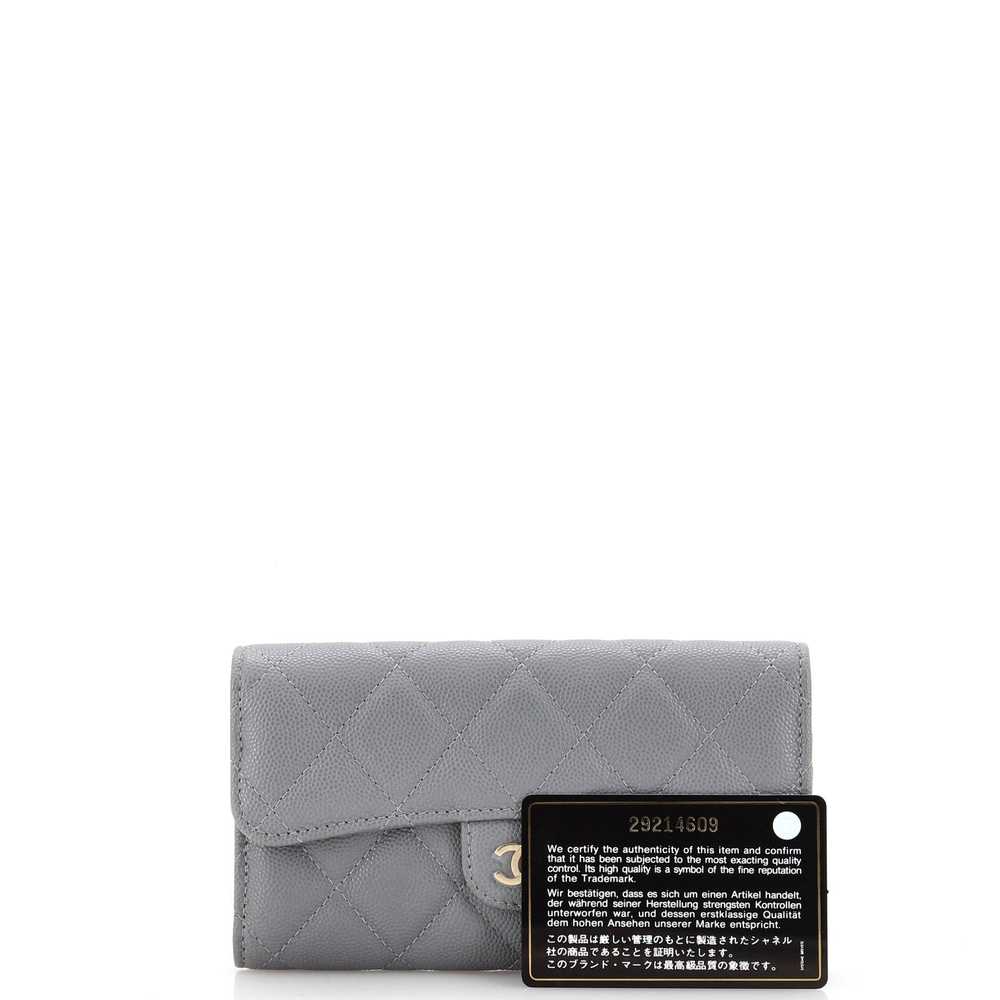 CHANEL CC Gusset Classic Flap Wallet Quilted Cavi… - image 2