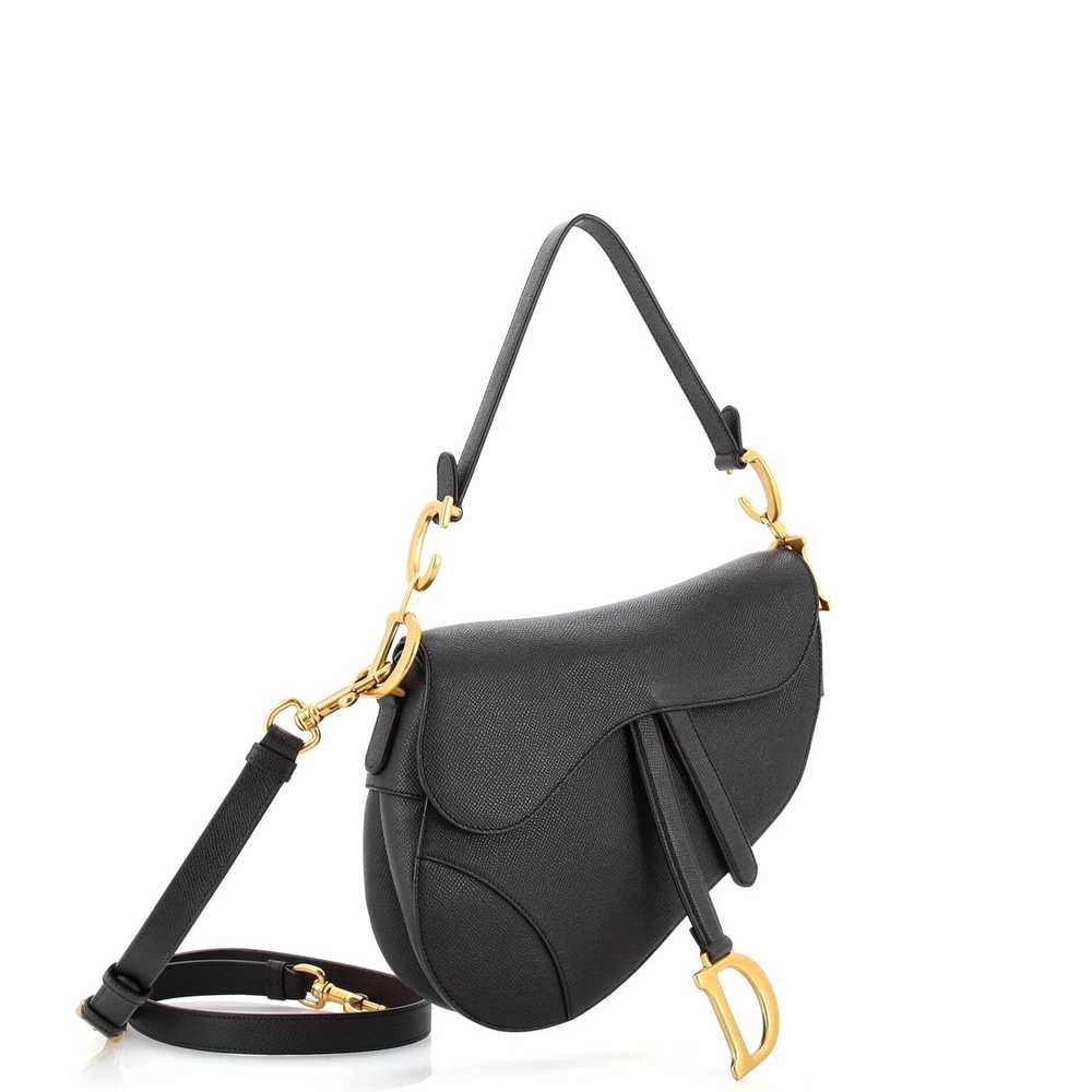 Christian Dior Saddle Handbag with Strap Leather … - image 2