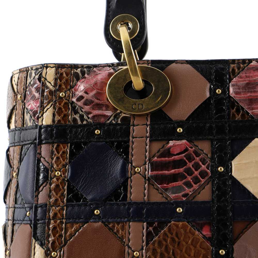 Christian Dior Supple Lady Dior Bag Patchwork Can… - image 7