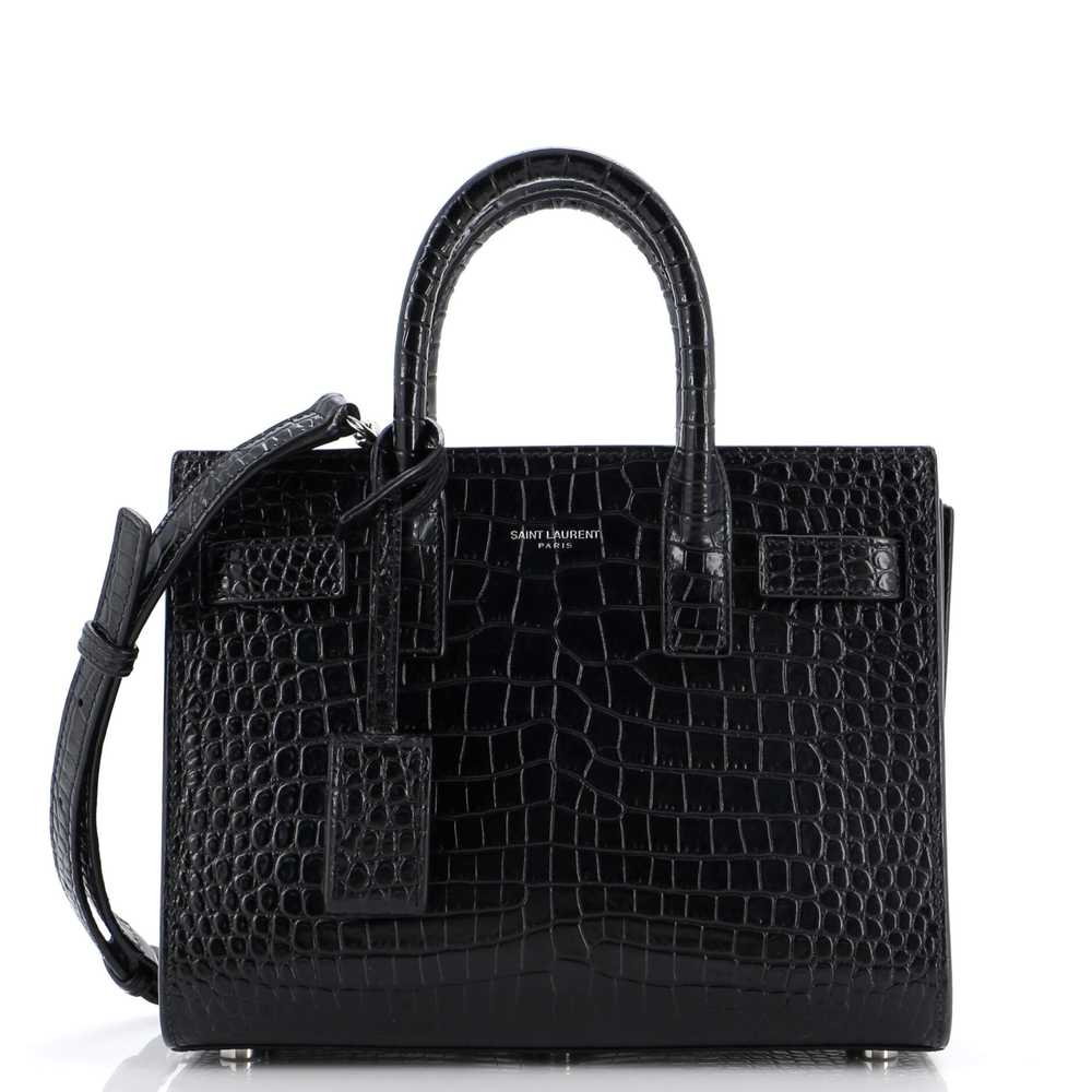 Saint Laurent Sac de Jour NM Bag Crocodile Emboss… - image 1