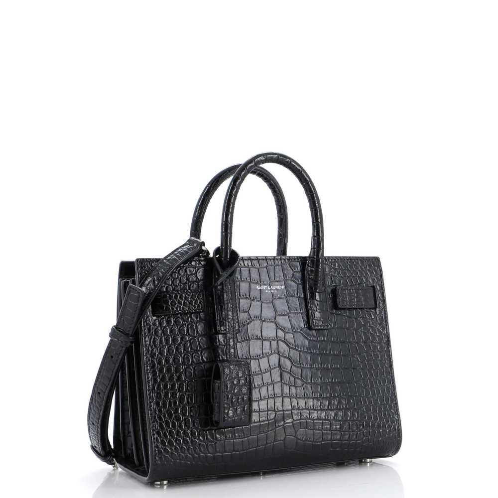 Saint Laurent Sac de Jour NM Bag Crocodile Emboss… - image 2