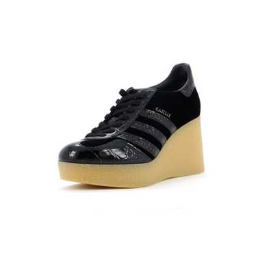 GUCCI x Adidas Women's Gazelle Wedge Sneakers Vel… - image 1