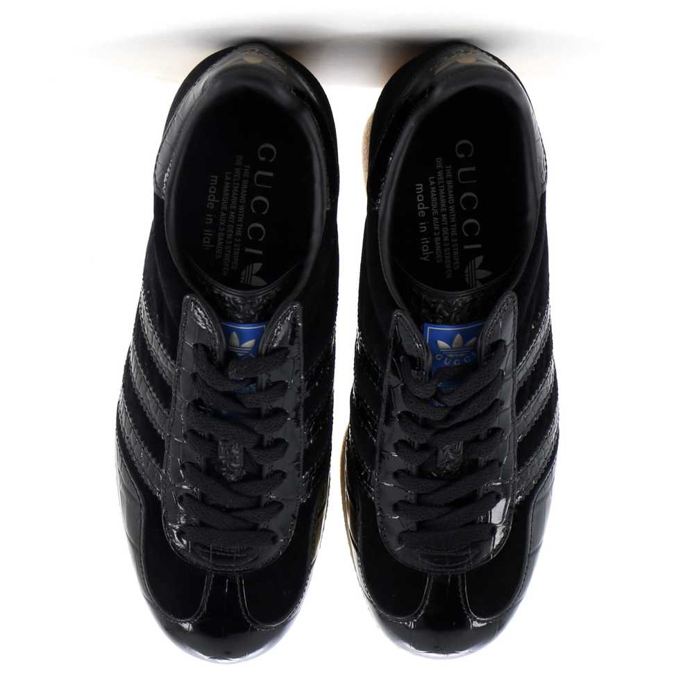 GUCCI x Adidas Women's Gazelle Wedge Sneakers Vel… - image 2