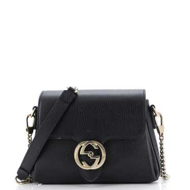 GUCCI Interlocking Chain Crossbody Bag Leather Sma