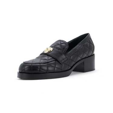 CHANEL Women's CC Heart Loafers Quilted Leather - image 1