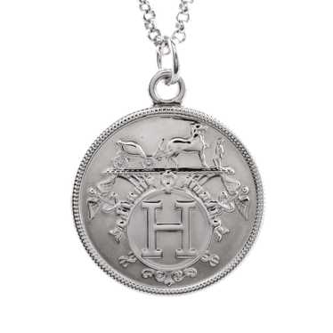 Hermes Ex-Libris Pendant Necklace