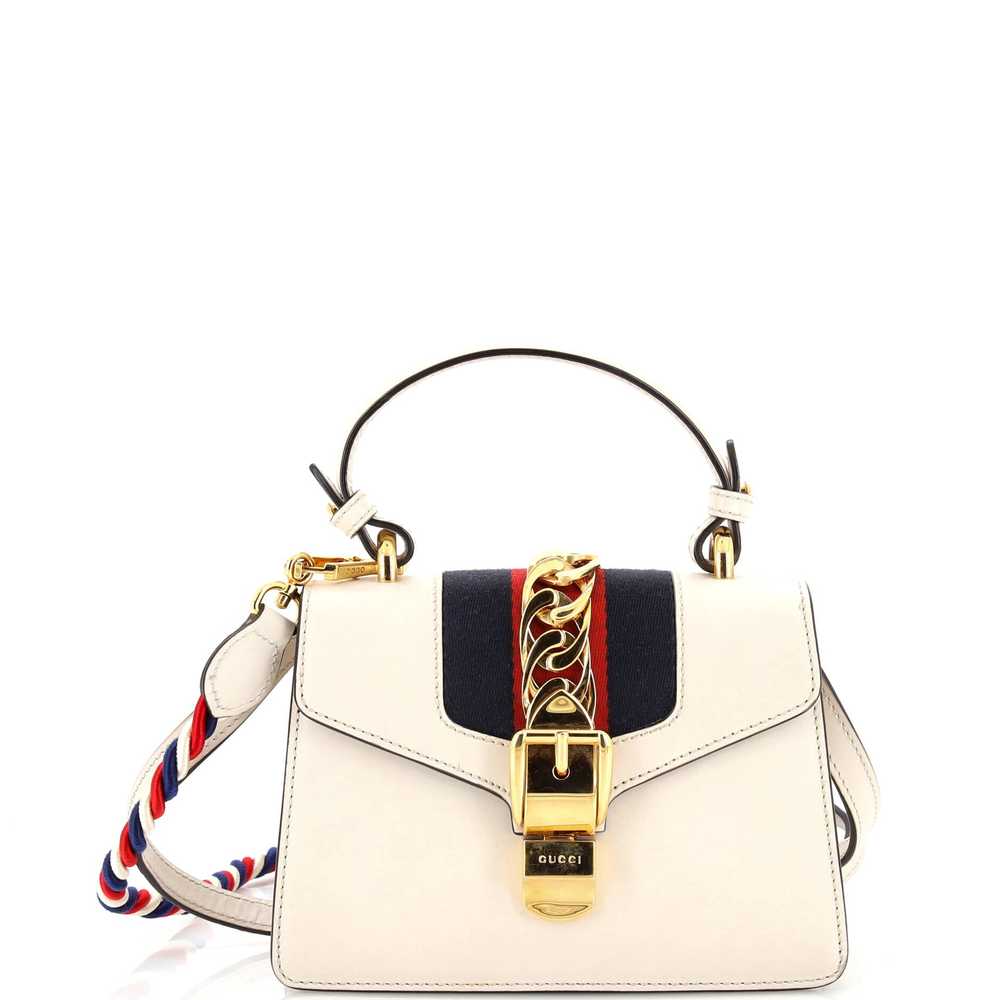 GUCCI Sylvie Top Handle Bag Leather Mini - image 1