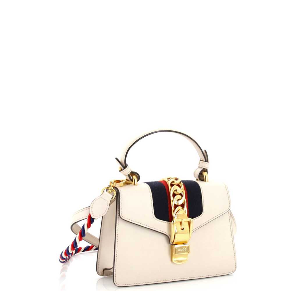 GUCCI Sylvie Top Handle Bag Leather Mini - image 2