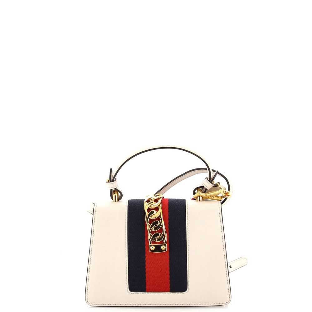 GUCCI Sylvie Top Handle Bag Leather Mini - image 3