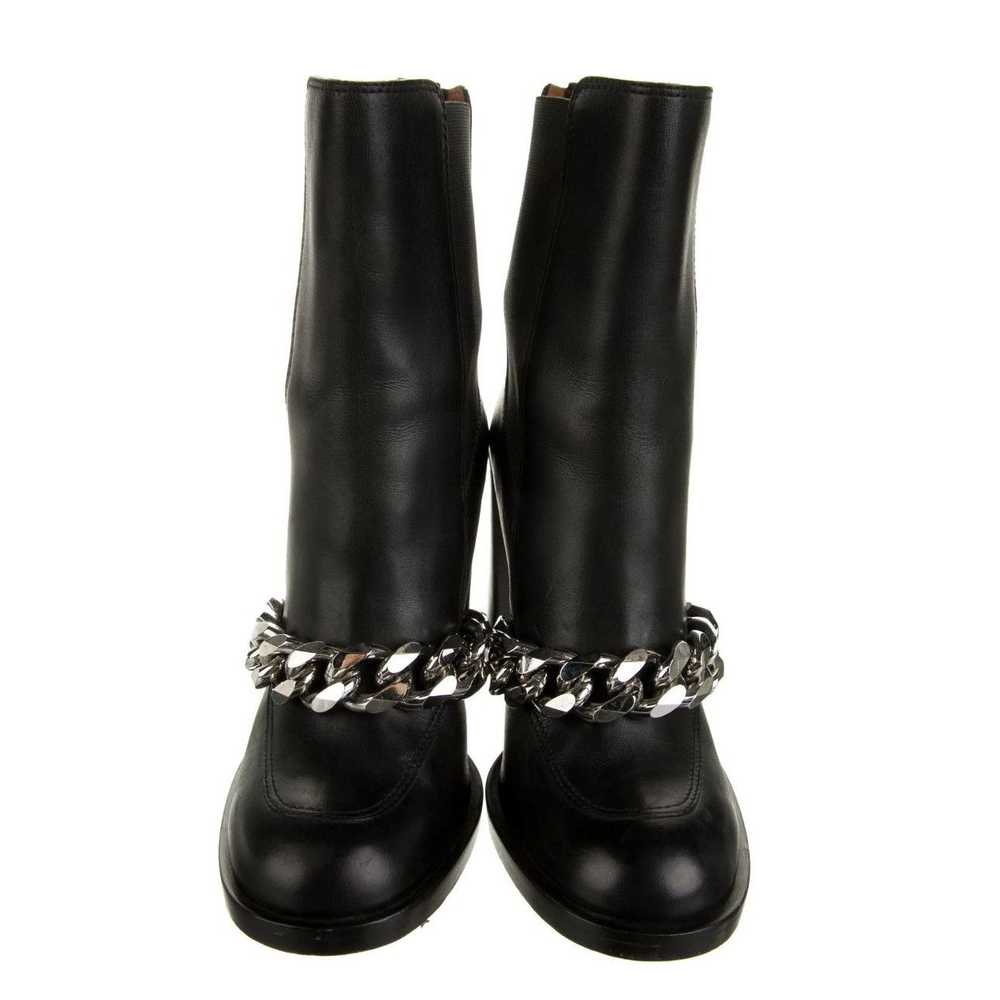 Givenchy GIVENCHY Leather Chain-Link Accents Chel… - image 3