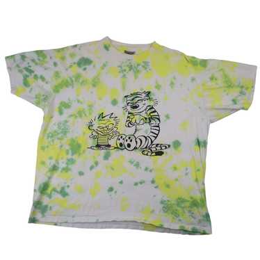 Vintage Vintage Calvin and Hobbes Tie Dye Graphic… - image 1