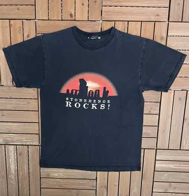 Vintage Stonehenge Rocks! Vintage Black T-Shirt T… - image 1