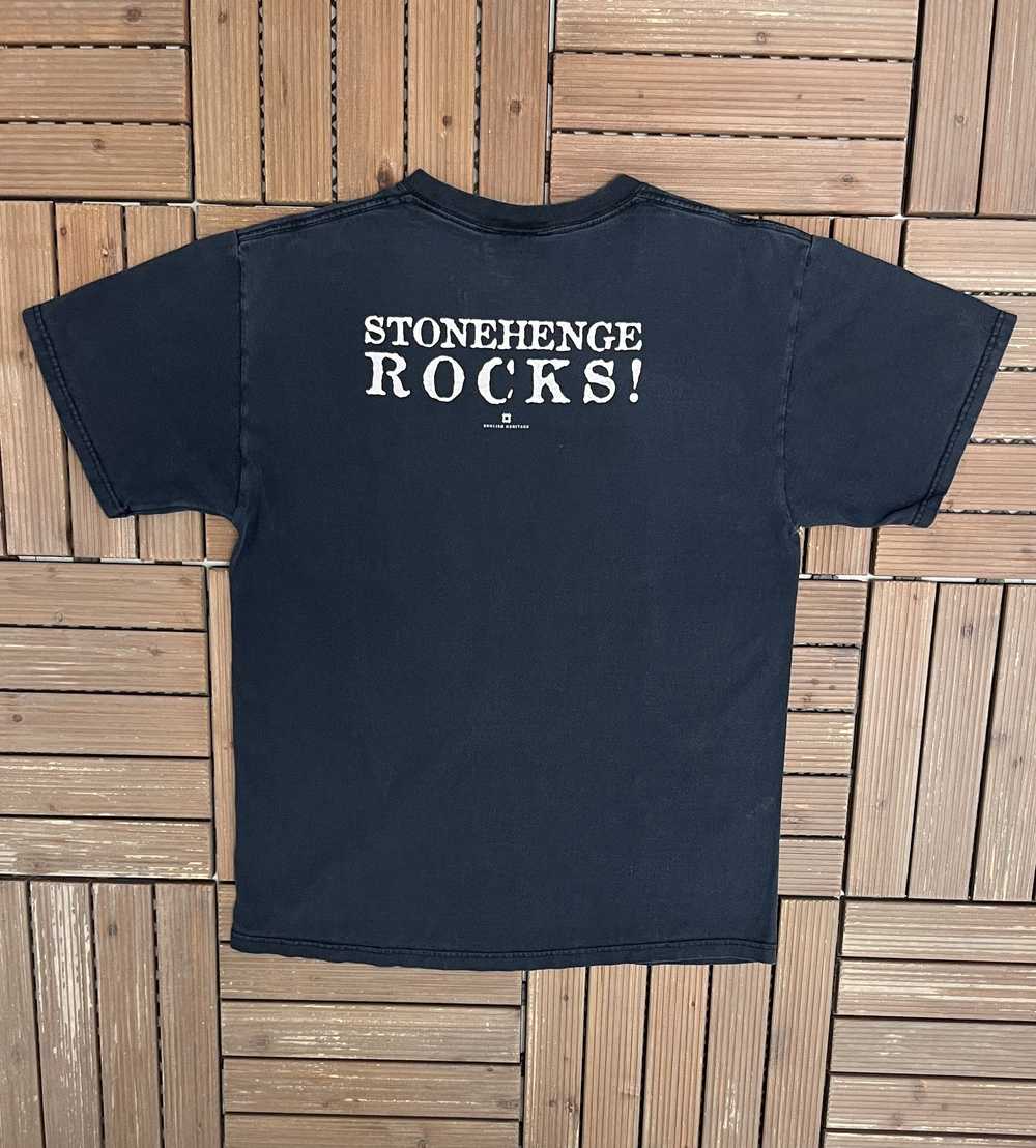 Vintage Stonehenge Rocks! Vintage Black T-Shirt T… - image 4