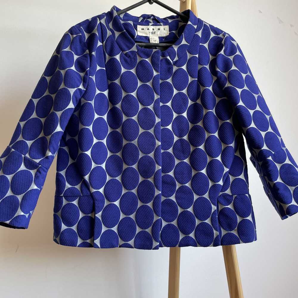 H&M × Marni Marni x H&M Blue Polka Dot Cropped Bl… - image 4