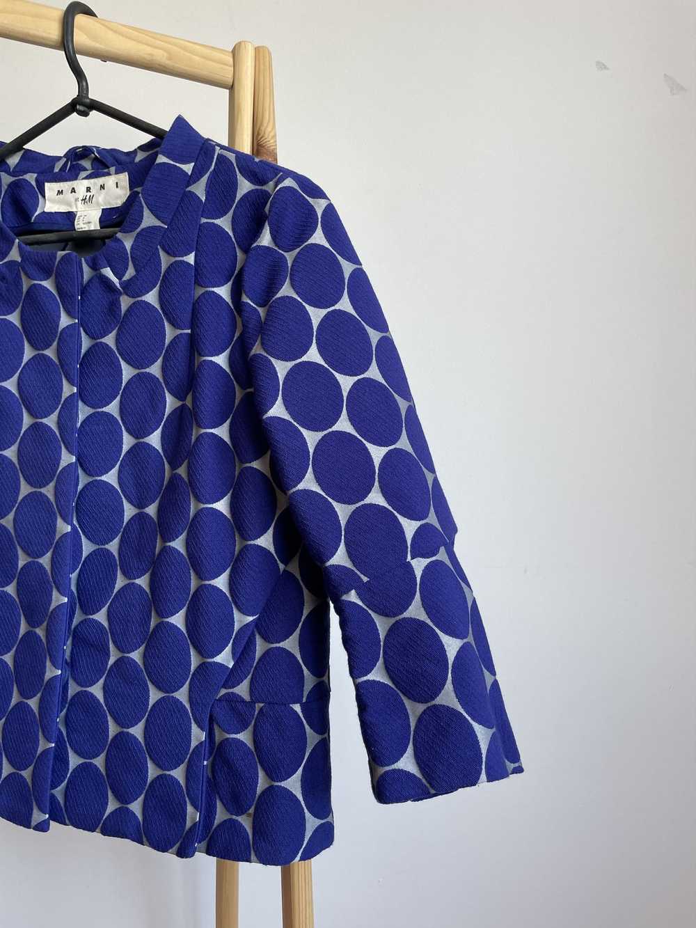 H&M × Marni Marni x H&M Blue Polka Dot Cropped Bl… - image 6