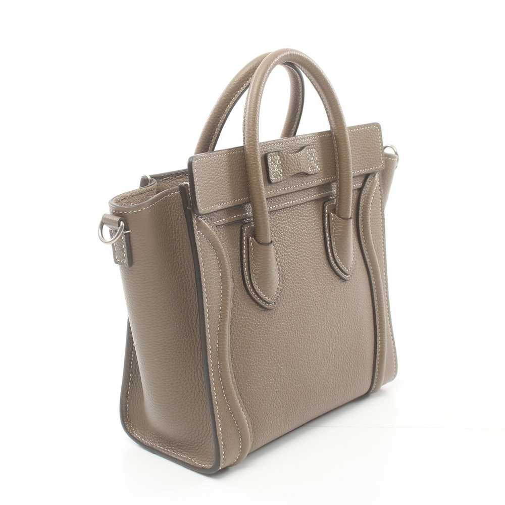 Celine Celine Luggage Nano Shopper Handbag Leathe… - image 2