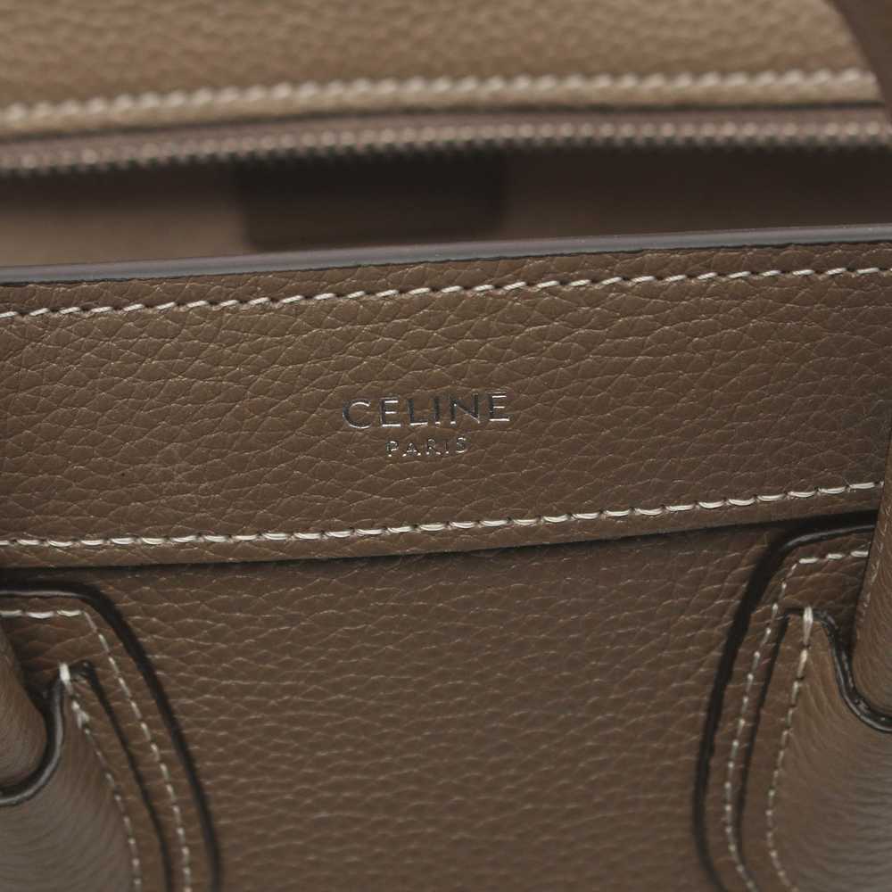 Celine Celine Luggage Nano Shopper Handbag Leathe… - image 4