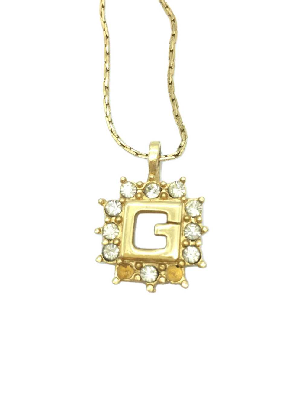 [Japan Used Necklace] Used Givenchy Logo Gp Rhine… - image 1