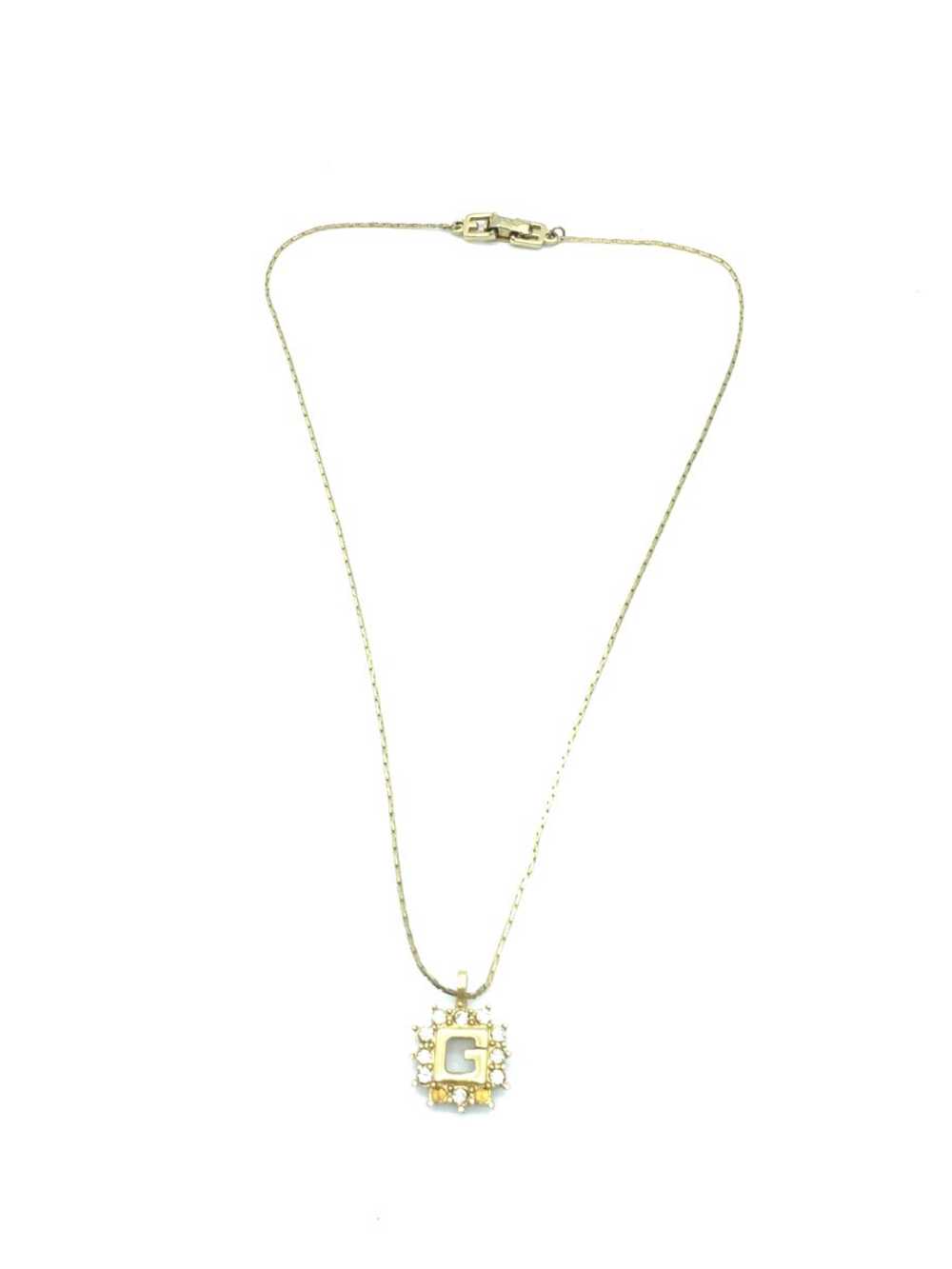 [Japan Used Necklace] Used Givenchy Logo Gp Rhine… - image 2