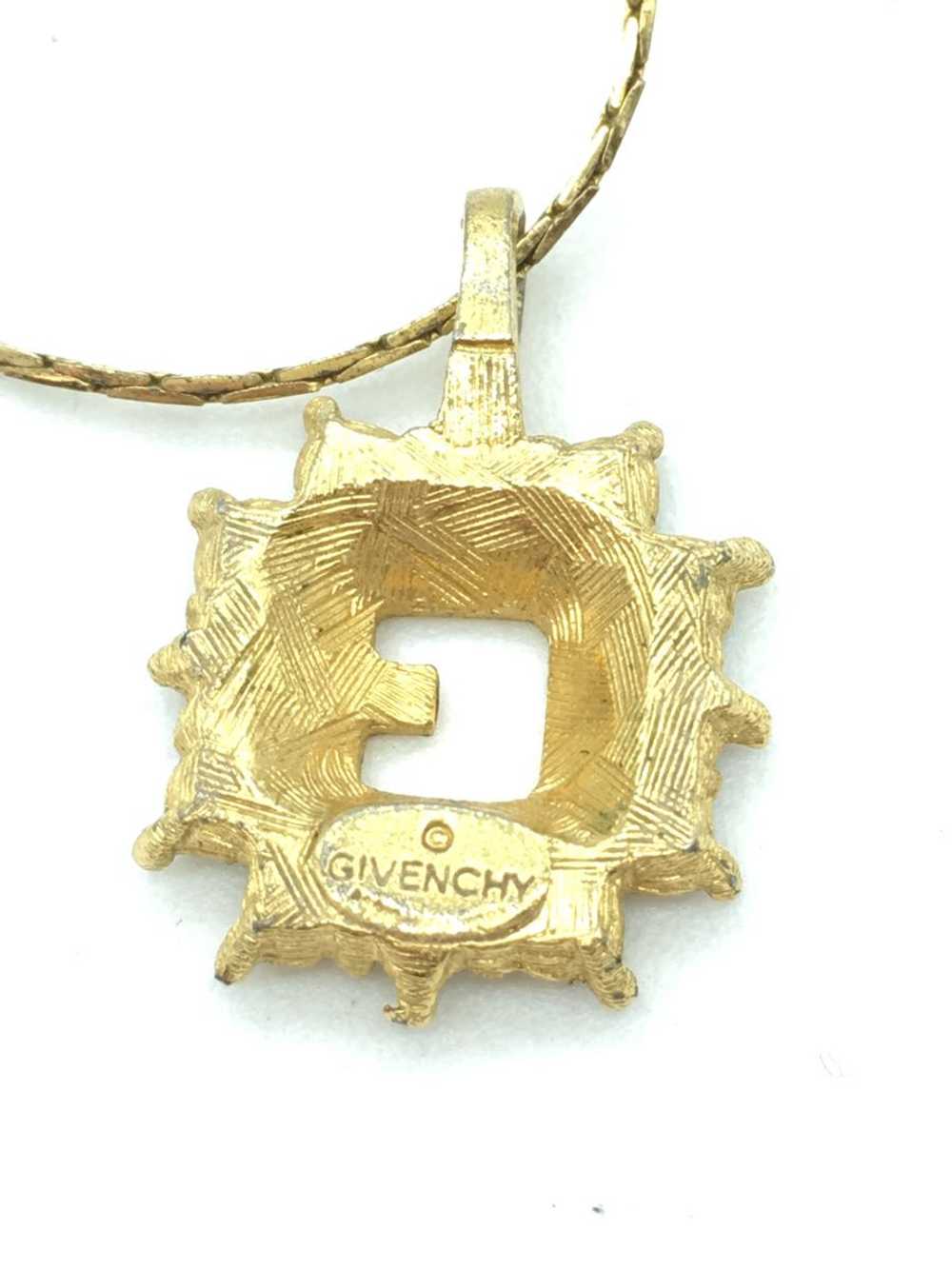 [Japan Used Necklace] Used Givenchy Logo Gp Rhine… - image 5
