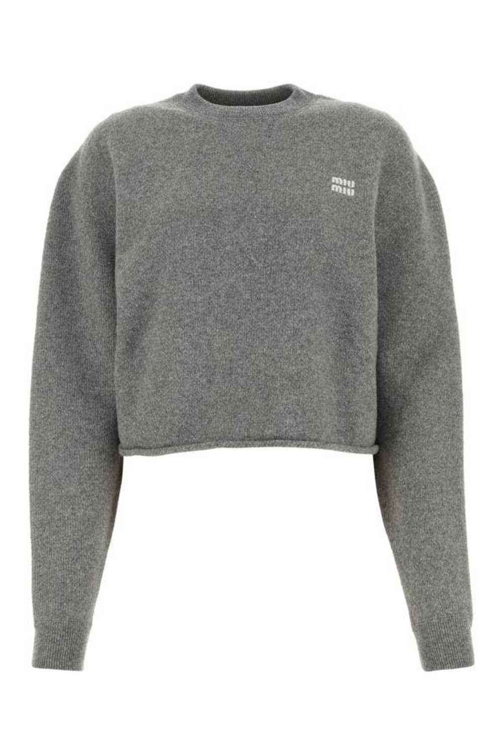 Miu Miu Grey Wool Blend Sweater - image 3