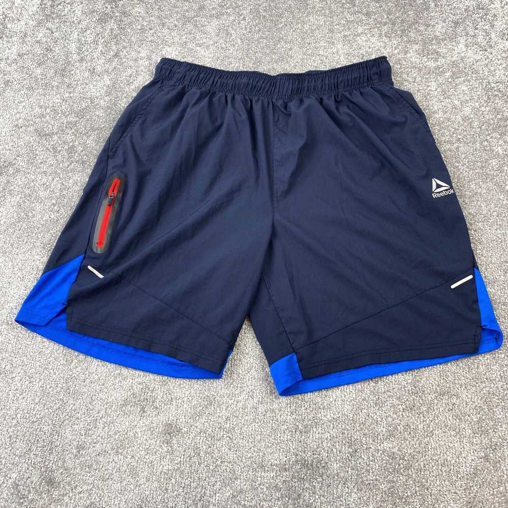 Reebok Reebok Athletic Shorts Men's 2XL Navy Zipp… - image 1