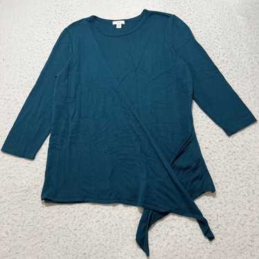 Jill.J J. Jill Small Cotton Cashmere Crewneck Fau… - image 1