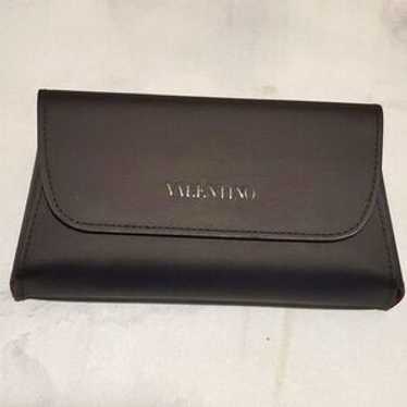 VALENTINO ブラックレザー メガネケース NEW VALENTINO Eyewear Sunglasses Case and Box ORIGINAL