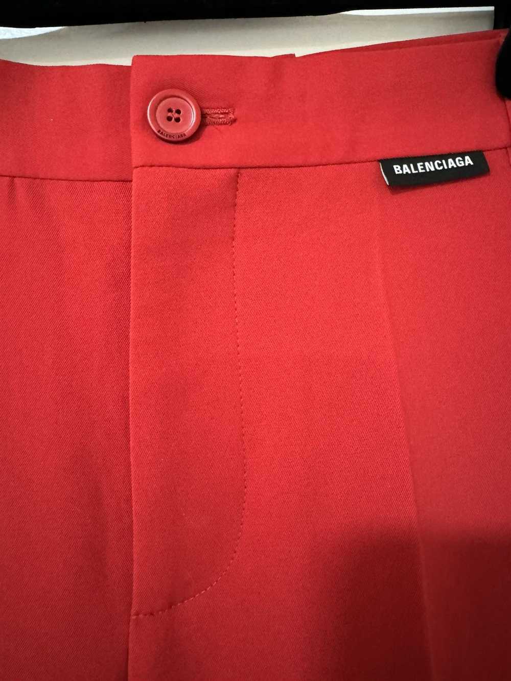 Balenciaga SS19 Red Fluid Trouser - image 4