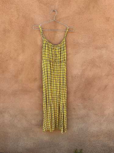 Black & Yellow Plaid Hollister Summer Dress
