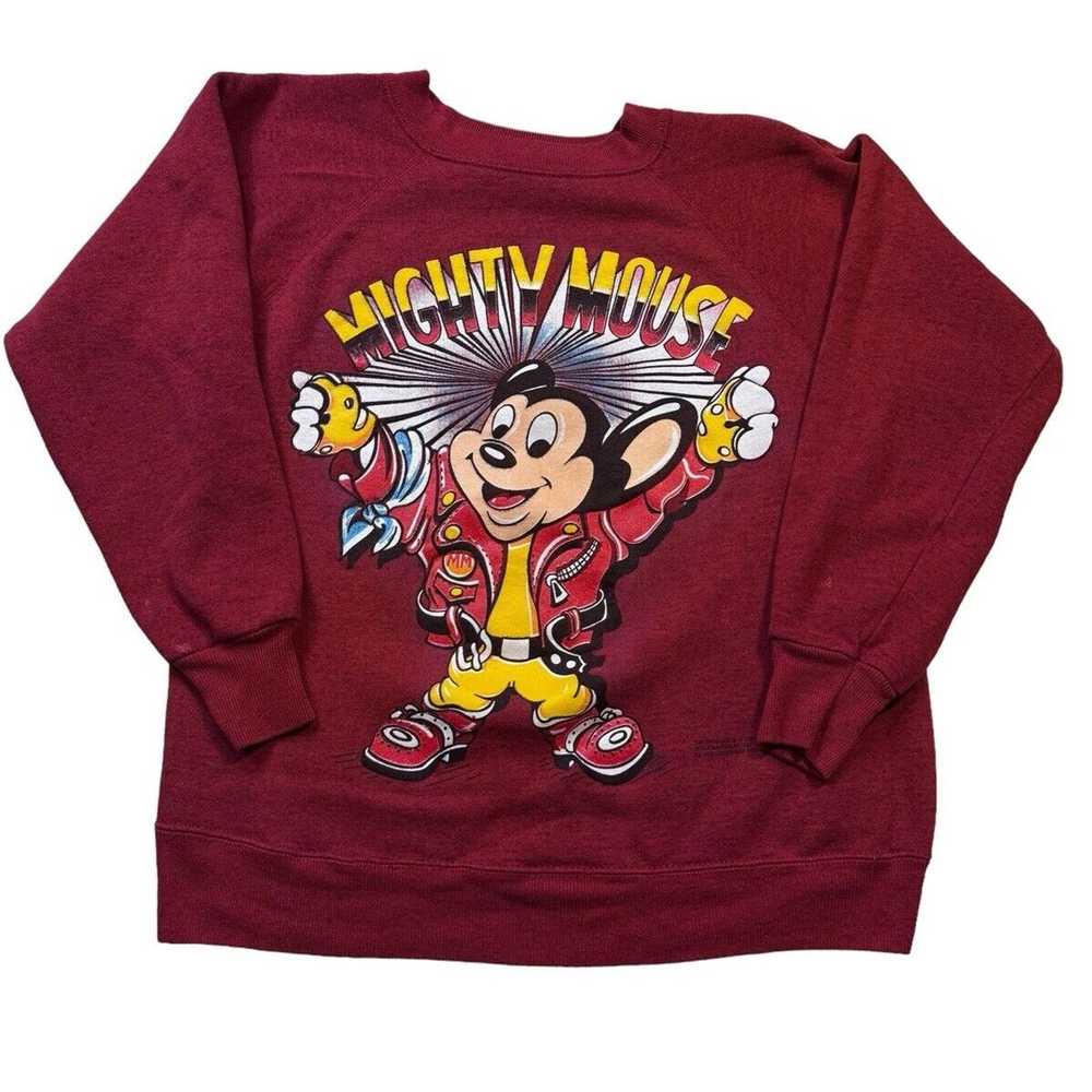 Hanes Vtg 90s Mighty Mouse Sweater 1993 cartoon t… - image 1