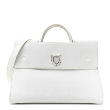 CHRISTIAN DIOR Bullcalf Medium Diorever Flap White