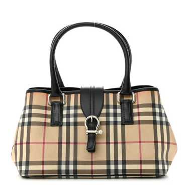 BURBERRY House Check Buckle Tote Black