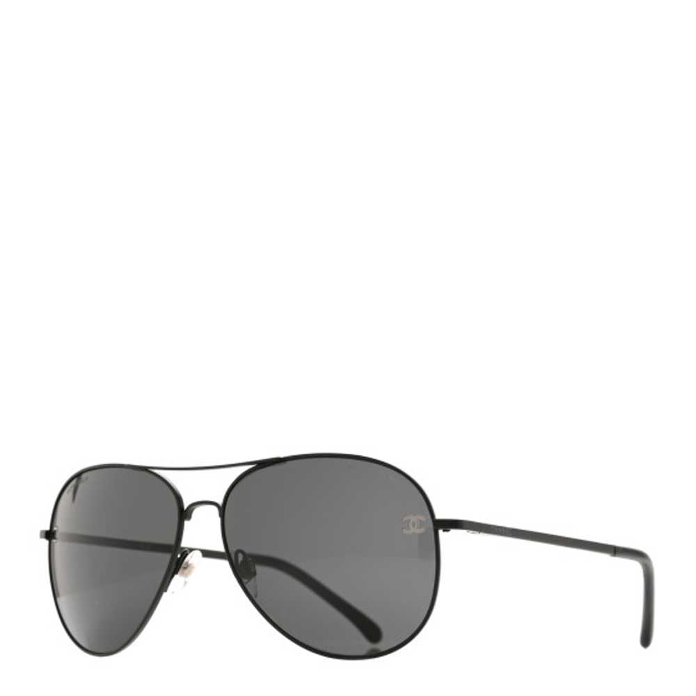 CHANEL Aviator CC Sunglasses 4189-T-Q Black - image 1