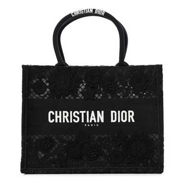 CHRISTIAN DIOR Embroidered D-Lace Medium Book Tot… - image 1