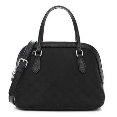 GUCCI Monogram Dollar Calfskin Mini Dome Bag Black