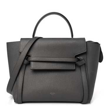 CELINE Grained Calfskin Micro Belt Bag Grey - image 1