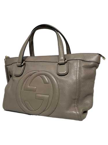 GUCCI/Hand Bag/Leather/GRY/soho leather bag