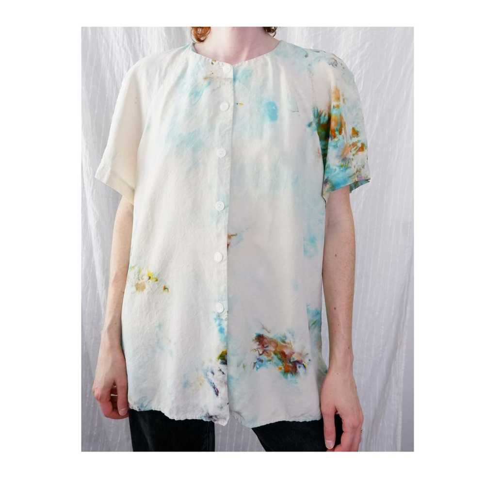 Liz Claiborne 90s silk hand dyed blouse (L) | Use… - image 1