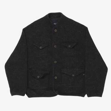 45R Collarless Wool Jacket