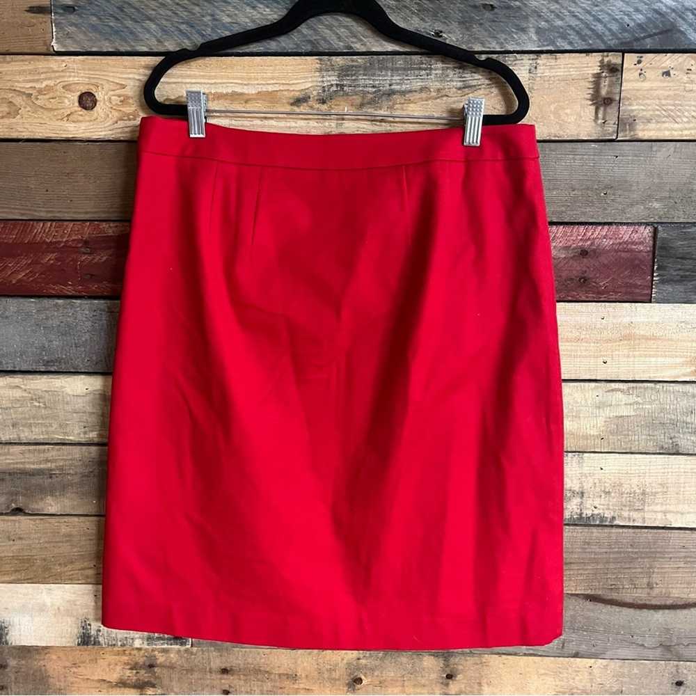 Talbots Red Button Detail Skirt Size 10 - image 2