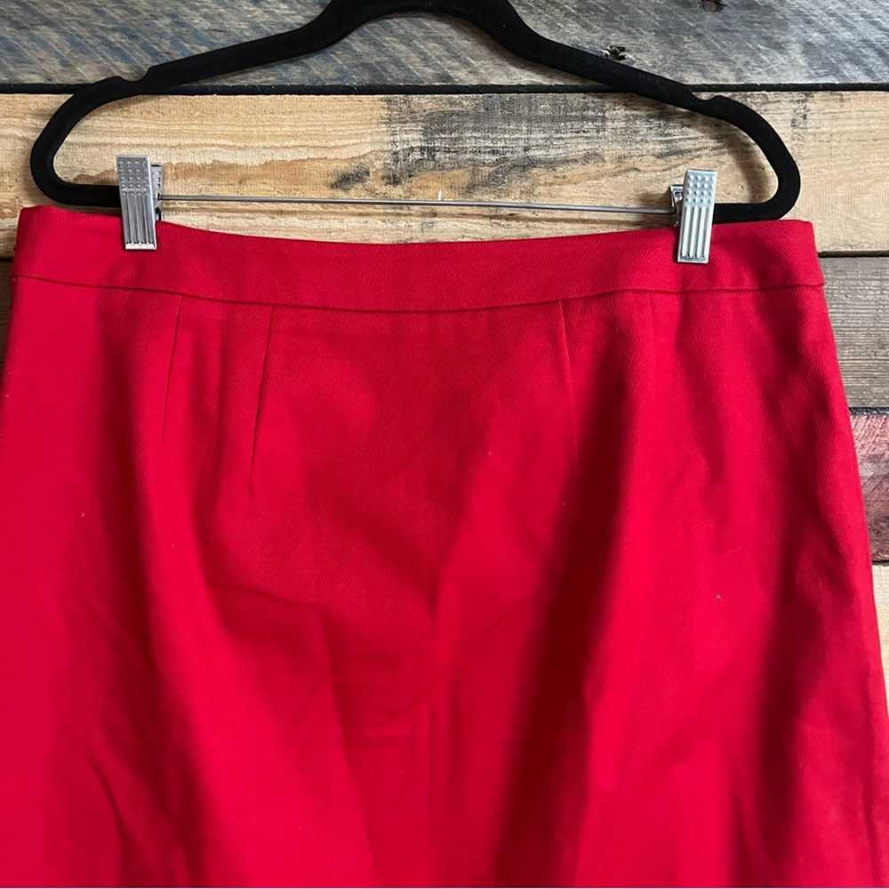 Talbots Red Button Detail Skirt Size 10 - image 5