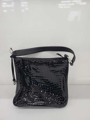 Women Brighton blac embossed Leather Shoulder Bag… - image 1