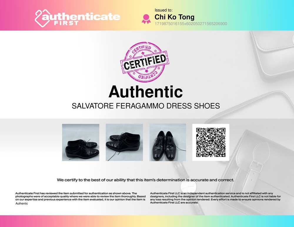 Authentic Salvatore Ferragamo Black Derby Dress S… - image 8