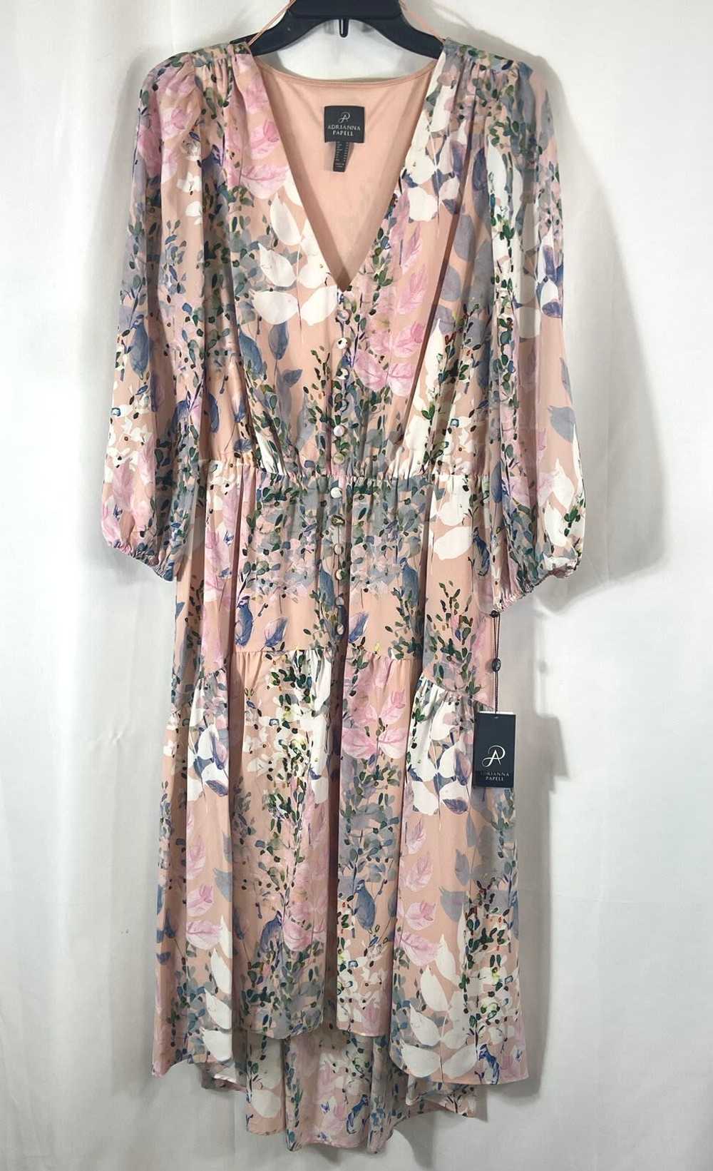 NWT Adrianna Papell Womens Multicolor Floral Long… - image 1