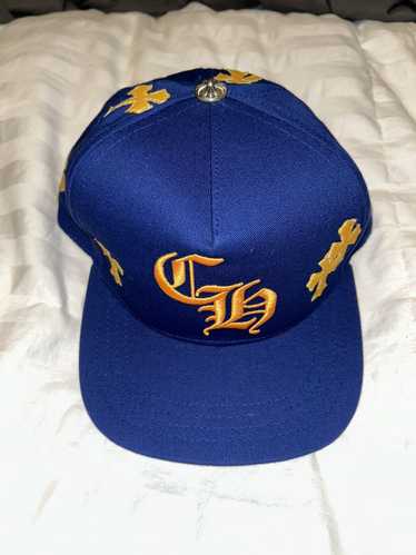 Chrome Hearts BLUE HAT WITH YELLOW CROSSES